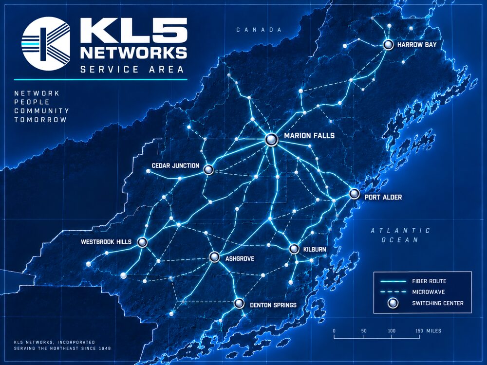 Map of the KL5 Networks service area