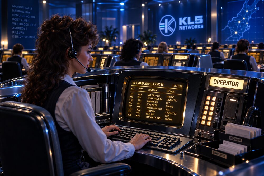 A KL5 operator at a console