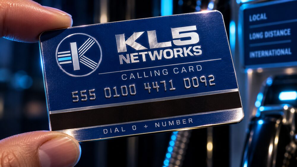 A KL5 Networks calling card
